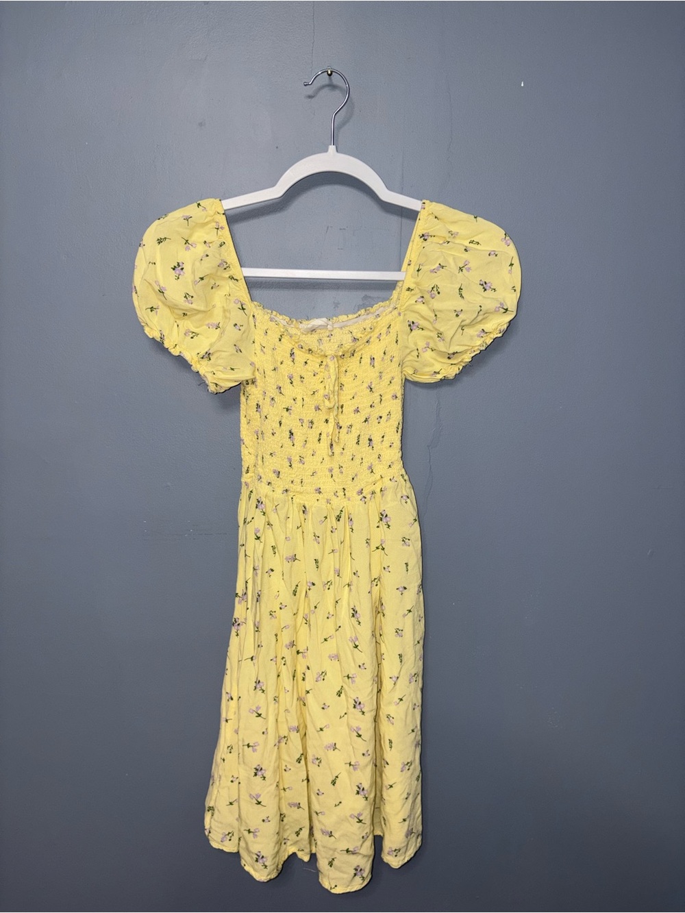 Bluenotes | Yellow Floral Dress | Size Small